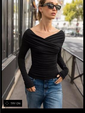 Zara draped wrap top